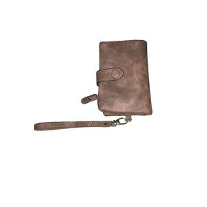 Guang Tong Brown Leather Mini Wallet